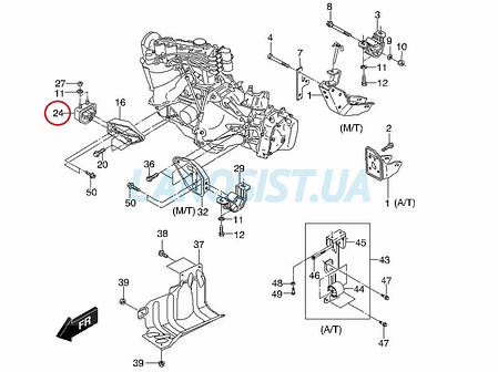 Подушка двигуна Ланос Сенс Нексія OEM (права) 90250348, фото 2