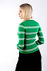 Джемпер жіночий в смужку зелено-білий 3153 (2000000094793), фото 2
