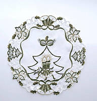 Новорічна серветка 30х30 білий TD Seul 9183