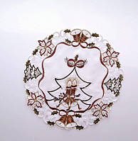 Новорічна серветка 30х30 білий TD Seul 9197