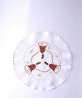 Новорічна серветка 30х30 білий TD Seul 9265