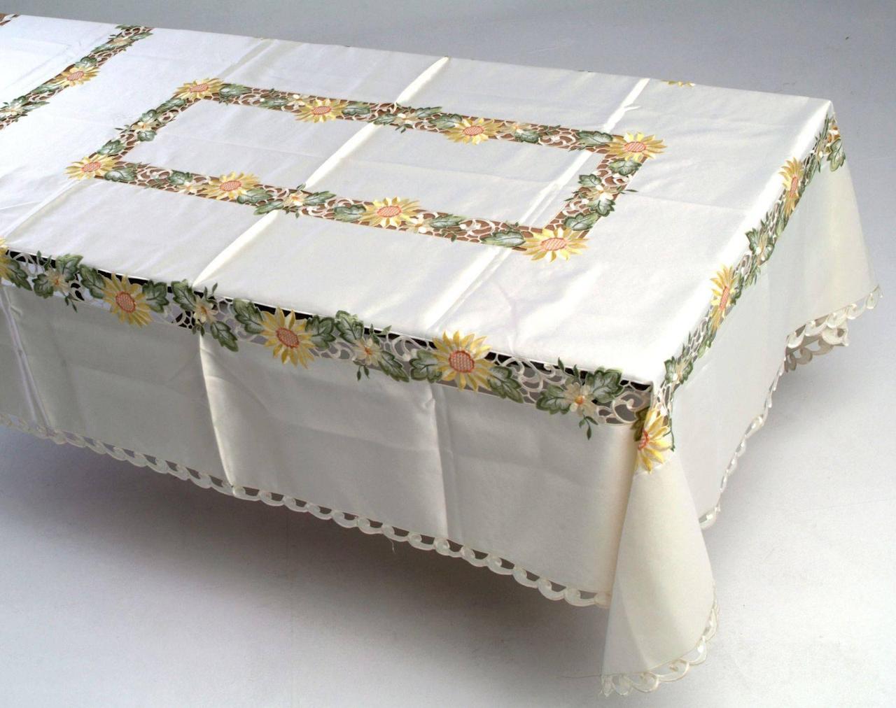 Скатертина 180х180 молочний TD Seul 8429, фото 1