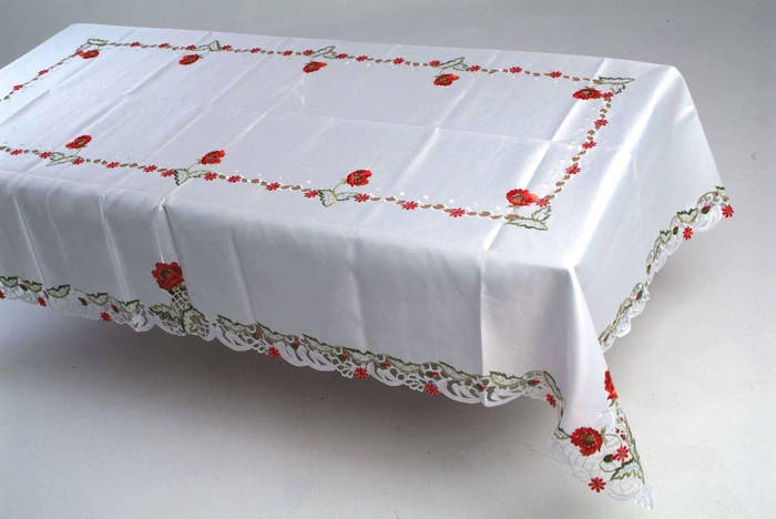 Купить Скатерть на большой раздвижной стол160*260 маки, цена 1183.60 ...