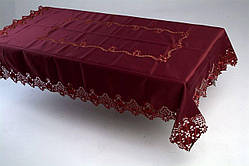 Скатертина 160х220 бордовий TD Seul 10430