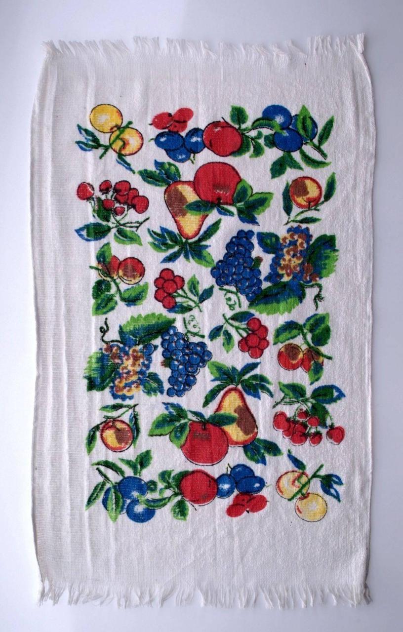 Рушник кухонний 35х60 молочний з бузковим Aromaniy (21767)