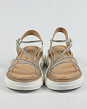 Босоніжки зі стразами Evromoda 6811440 38 Біла шкіра 36, фото 2