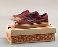 Кеды Vans бордовые Old Skool Gum (Ванс Олд Скул мужские)