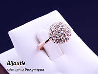 Кольцо SHINE BALL ювелирная бижутерия золото 18К декор кристаллы Swarovski