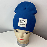 М.91573 Шапка подвійна для хлопчика "VIVA BRAND" 2-8 років, різні кольори, фото 3