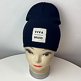 М.91573 Шапка подвійна для хлопчика "VIVA BRAND" 2-8 років, різні кольори, фото 6