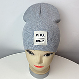 М.91573 Шапка подвійна для хлопчика "VIVA BRAND" 2-8 років, різні кольори, фото 5