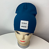 М.91573 Шапка подвійна для хлопчика "VIVA BRAND" 2-8 років, різні кольори, фото 4