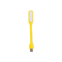 USB LED лампа светильник ночник 6 LED гибкий в блистере Желтый