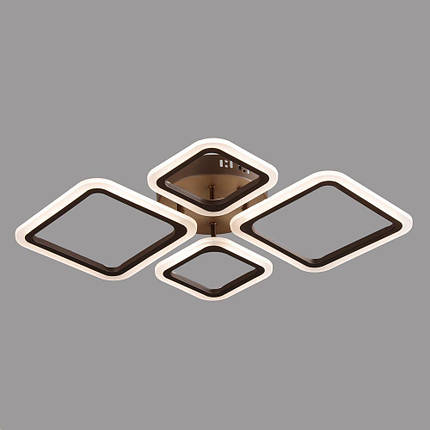 Люстра світлодіодна COFFE квадрати з пультом керування 96 W DIMMER 3000-6000 H900*L610*W410, фото 1