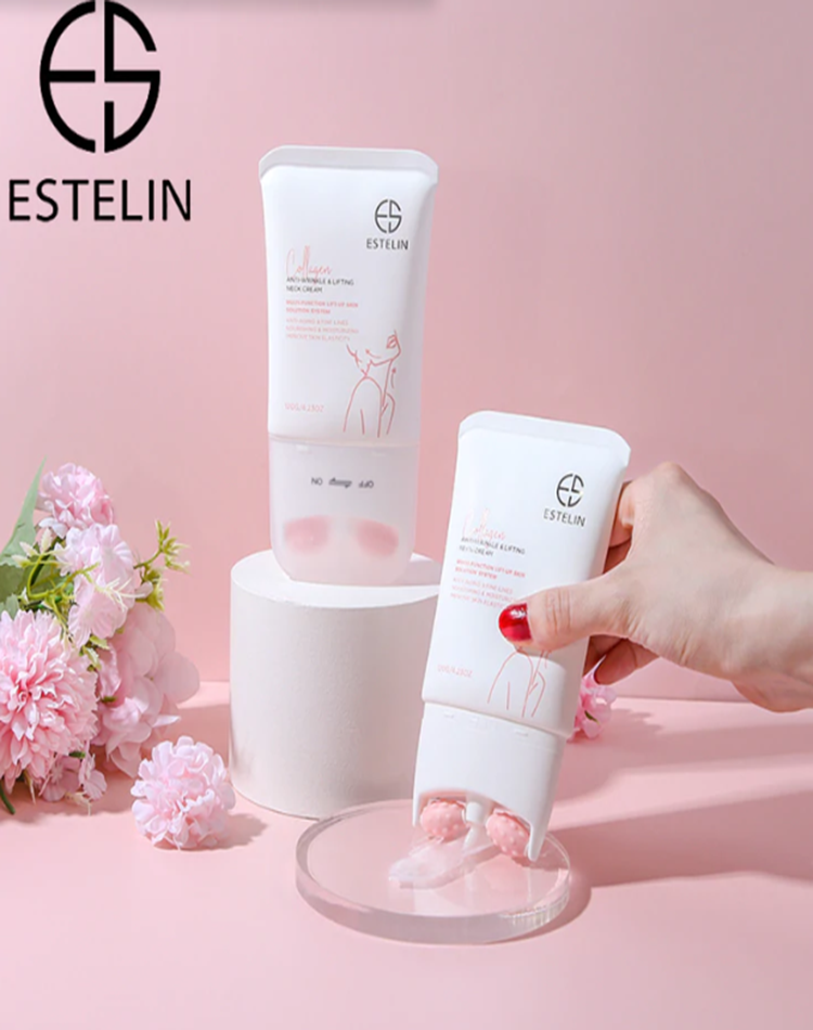 Крем для шиї Estelin (Dr.RasheL) Collagen Neck cream з масажними роликами від зморшок і для ліфтингу 120 грамів