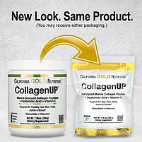 Морський колаген з гіалуроновою кислотою та вітаміном C 5000 California GOLD Nutrition CollagenUP 206 г, фото 3