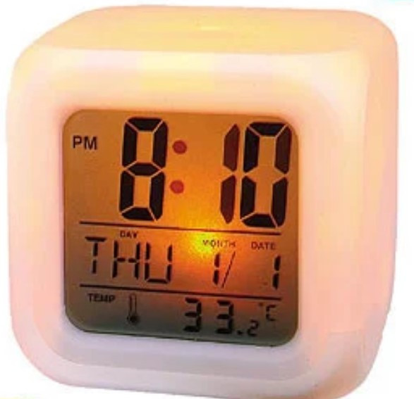 Купить Часы MoodiCare Color Change Digital Alarm Clock хамелеон