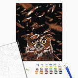 Картина за номерами Тварини Розумна сова Набір для розпису розмальовка 40х50см BrushMe BS39947, фото 2