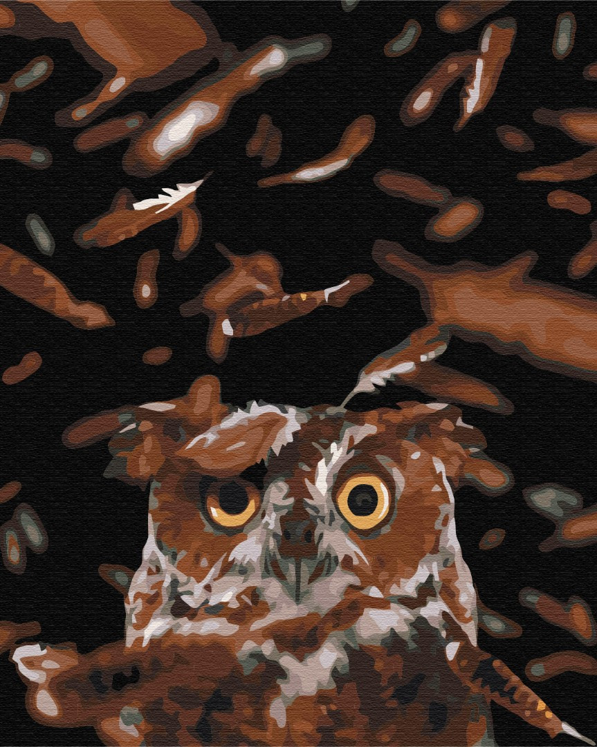 Картина за номерами Тварини Розумна сова Набір для розпису розмальовка 40х50см BrushMe BS39947, фото 1