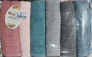 Рушники махрові лицеві «Lux Vip Cotton Petrov» 50*90 см (6 шт)