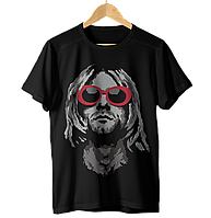 Мужская черная классическая футболка с принтом Nirvana