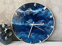 Дизайнерские Часы с эпоксидной смолы «Aqua» Подарок