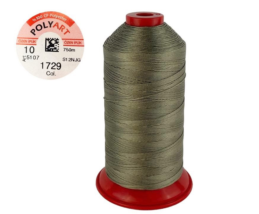 Нитка швейна поліестер POLYART(ПОЛІАРТ) N10 колір #1729 бежевий 750м (ОРИГІНАЛ, ТУРЕЧЧИНА), фото 1