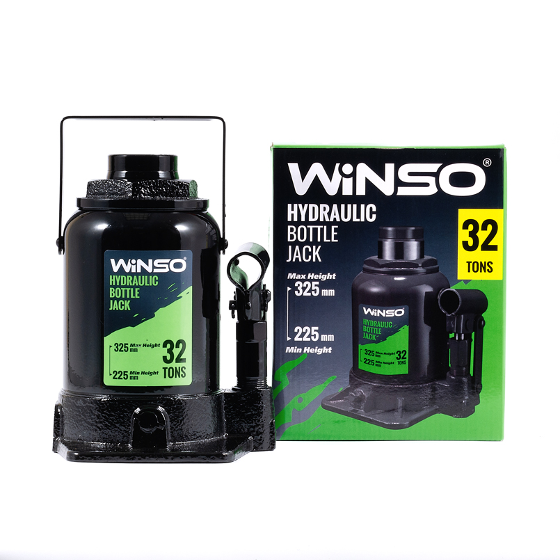 Автомобильный гидравлический бутылочный домкрат 32 тон. 'WINSO' в коробке 225-325ММ (170320), фото 1