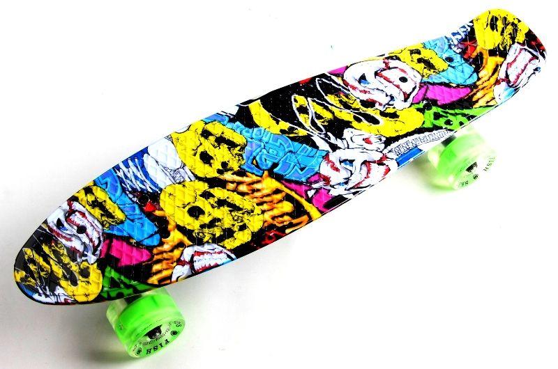 Penny Board "Fish" Joker Коліса, що світяться, Пенні борд з принтом