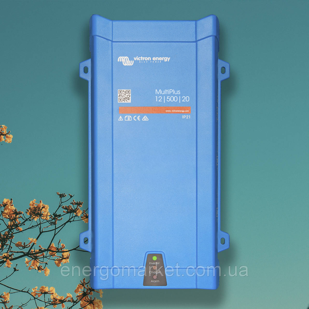Гібриднй однофазний інвертор Victron Energy MultiPlus 12/500/20-16 (0,5 КВА/0,43 КВТ, 1 ФАЗА, БЕЗ MPPT)