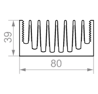 Алюминиевый профиль радиаторный 80х39 БПО-1178