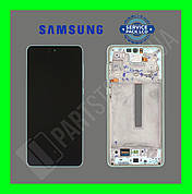 Дисплей Samsung A736 Light Green A73 2022 (GH82-28884C) сервісний оригінал у зборі з рамкою
