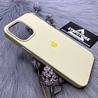 Чехол Silicone case для iPhone 12 pro max с закрытым низом микрофиброй силиконовый противоударный 36. Желтый (Mellow Yellow)