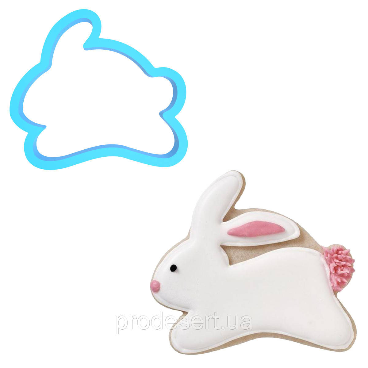 Вирубка для пряників Кролик 8*9 см (3D)