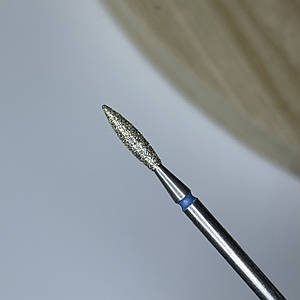 002 Фреза алмазне полум'я синє діаметр 2,3 мм робоча частина 10 мм