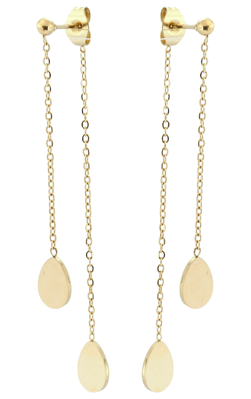 Сережки Xuping TTM Stainless Steel колір 14K пусети "Декоративні підвіски"
