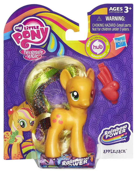 Фігурка поні Епплджек + тіара "Райдужна сила" - Applejack, My Little Pony, Rainbow Power, Hasbro