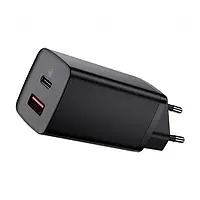 Адаптер живлення для телефона Baseus CCGAN2L-B01 Black (GaN2 Lite Quick Charger , 65W, Type-C, USB)