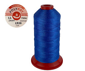 Нитка швейна поліестер POLYART(ПОЛІАРТ) N11 колір #1938 яскраво-синій 750м (ОРИГІНАЛ, ТУРЕЧЧИНА)