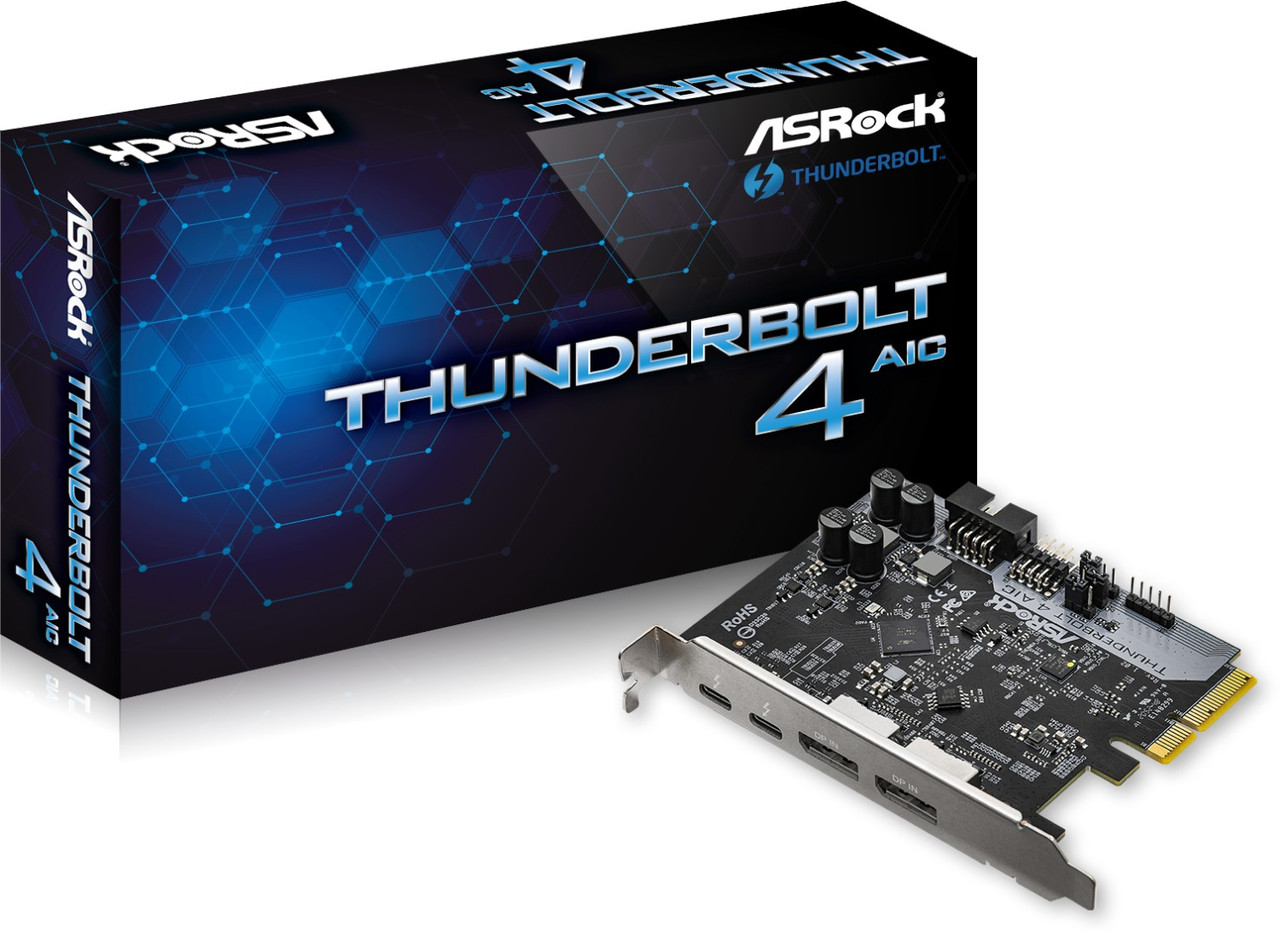 Карта контроллера ASRock Thunderbolt 4 AIC, PCIe 3.0 x4 (90-MCA0N0-00UAYZ), фото 1