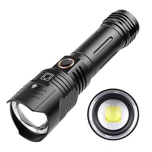 Ручний ліхтар L-12-P70 zoom + PowerBank + microUSB 18650 (3xААА) 5 режимів