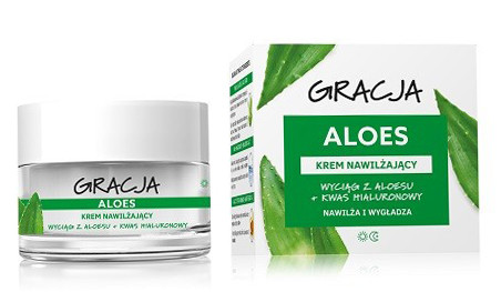 Зволожуючий крем проти зморшок з алое і гіалуроновою кислотою Gracja Aloe Moisturizing Cream