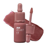 Матовая помада-тинт для губ Peripera Ink Velvet #017 Rosy Nude 4 г.