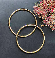 Ручки для сумки кольца металлические золото 10 см