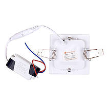 LED панель Квадратна 4100К 85х85 мм роб. 50х50мм 3 Вт 270 Лм, фото 4