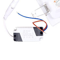 LED панель Квадратна 4100К 85х85 мм роб. 50х50мм 3 Вт 270 Лм, фото 5