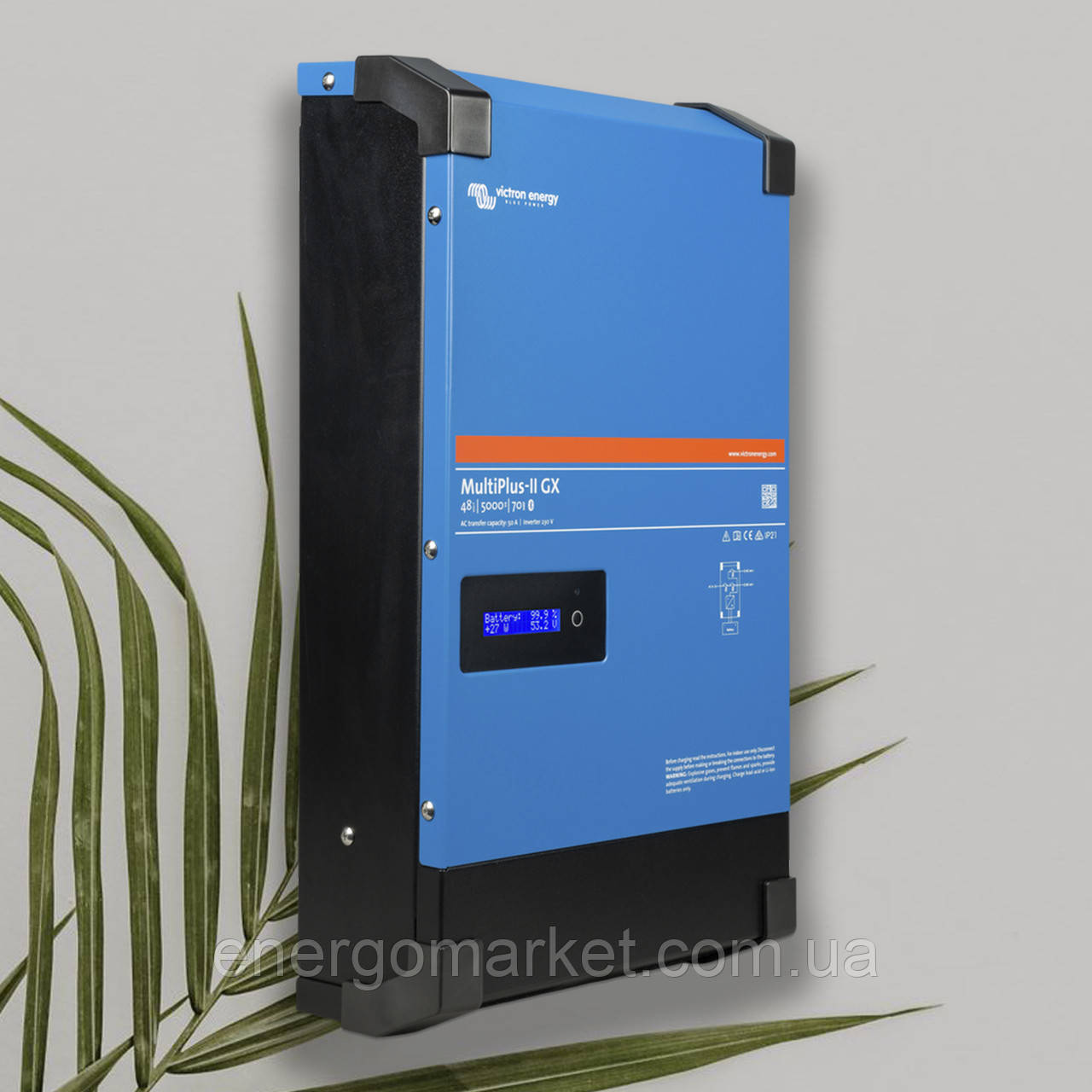 Гібридний однофазний інвертор Victron Energy MultiPlus-II 48/5000/70-50 GX (5 КВА/4 КВТ, 1 ФАЗА, БЕЗ MPPT)
