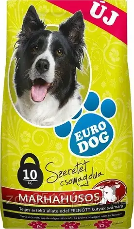 Euro Dog Євро Дог сухий корм для собак зі смаком яловичини 10 кг, фото 2