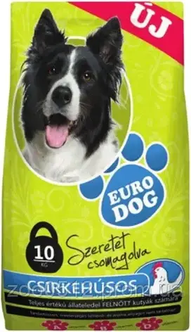 Euro Dog Євро Дог сухий корм для собак зі смаком курки 10 кг, фото 2