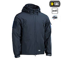 Куртка тактическая с подкладкой M-Tac Soft Shell Dark Navy Blue MTC-SJWL-DNB